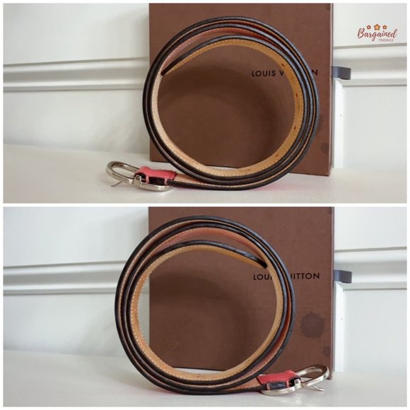 Authentic Louis Vuitton Pink Epi Leather Slim Silver Butterfly Buckle Belt 85/34 - Picture 9 of 13